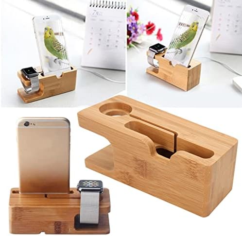 Eco-Friendly Bamboo Multi-Device Charging Station – Elegant Docking Organizer with Advanced Cable Management for Smartphones, Tablets, and Wearables – Optimize Charging Efficiency and Declutter Your Workspace with Style
