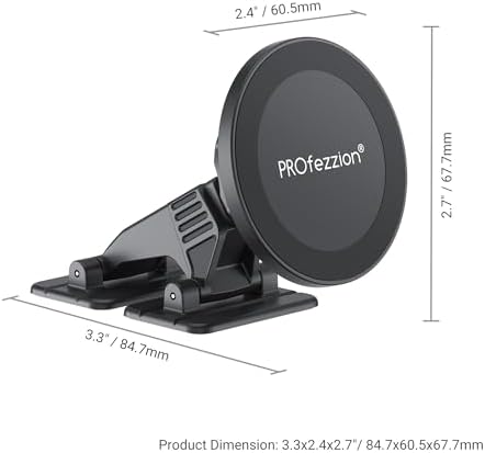 Magnetic Car Vent Mount 2-Pack for i Phone 12-16 & All Phones – PROfezzion Mag Safe Compatible Holder with Strong Metal Clip, Effortless Installation for Hands-Free Navigation and Calls, Sleek Design for Modern Vehicles – Ultimate Driving Convenience