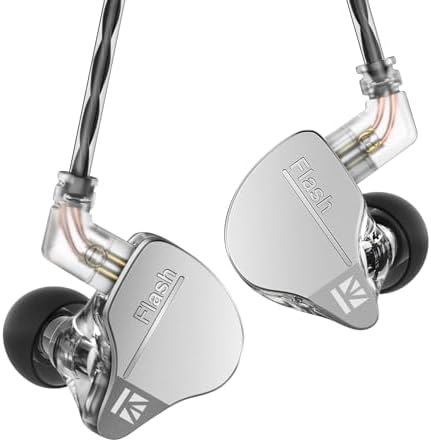 Transform Your Sound Journey with keephifi KBEAR Flash Hi-Fi Earphones – Premium Dual Driver Hybrid In-Ear Monitors in Stunning CNC Aluminum Alloy, Featuring Detachable 2 PIN-C Cable for Customization and Ergonomic Comfort for Extended Listening Sessions (Purple, Without Mic)