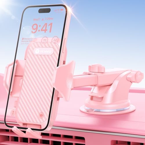 VICSEED [True Strongest Suction] [Rally Racing-Grade Stability] Phone Holders for Your Car 2025 Upgraded Car Phone Holder Mount Truck Stand Cradle for iPhone Samsung All Phones, Yellow – Enhanced Compatibility and Speed