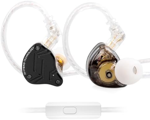KZ ZS10 Pro X Audiophile In-Ear Monitor Headphones – Premium 4 Balanced Armature + 1 Dynamic Driver IEMs with Durable Detachable Silver-Plated Cable for Exceptional Sound Precision – Ideal for Studio Professionals and Mobile Music Lovers – Universal Compatibility with All Audio Devices for Ultimate Flexibility