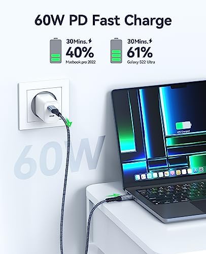 NIMASO Ultimate USB C to C Cable 4 Pack – Versatile Charging Solutions with 10 ft, 6.6 ft, 3.3 ft, and 1 ft Lengths for i Phone 15, i Pad Pro, Mac Book, Samsung Galaxy S23, and Nintendo Switch – Fast Charging & High-Speed Data Transfer for Seamless Device Connectivity