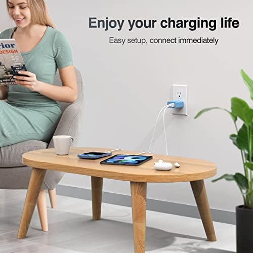 LCGENS 20 W Dual Port USB C Wall Charger Block – 2-Pack Fast Charging Power Adapter for i Phone 11/12/13/14/15/16 Pro Max, i Pad Pro, Samsung Galaxy – Portable and Efficient Charging Solution for Multiple Devices