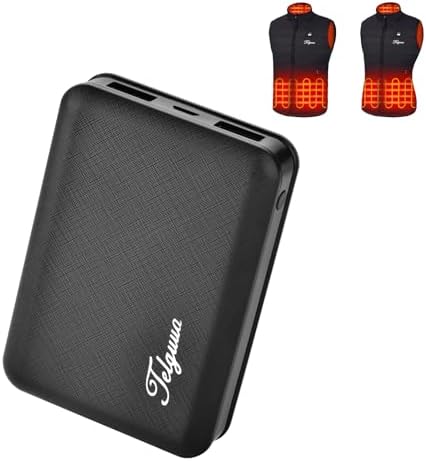Telguua High-Capacity Power Bank for Heated Vests – Ultimate Portable Battery Pack with Fast Charging and Enhanced Safety Features for Outdoor Comfort