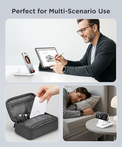 Magnetic 3-in-1 Wireless Charging Station for i Phone 12-16, Apple Watch & Air Pods – Portable Foldable Charger with Fast Charging, Space-Saving Design, and Smart Safety Features for Home, Office, and Travel – Perfect Gift for Tech Lovers