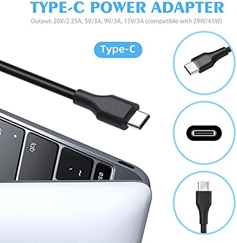 High-Speed 45 W USB-C Laptop Charger for HP Chromebook Series – Universal Compatibility with Fast Charging for Elite X2 & Spectre x360 – Safe, Reliable Power Adapter with 12-Month Warranty and Support