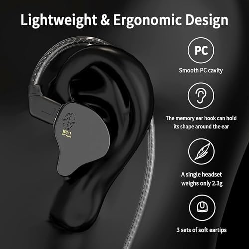 Unleash Your Sound Potential with CCZ Coffee Bean Wired Earbuds – Premium In-Ear Monitors for Musicians and Fitness Enthusiasts, Featuring Hi-Fi Bass and Patented Comfort Eartips – Perfect for Stage Performances, Workouts, and Everyday Listening – Lightweight, Durable Design for Unmatched Audio Quality in Any Setting