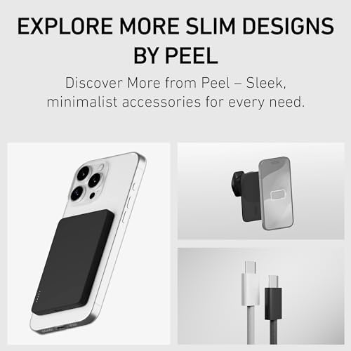 Ultra-Slim PEEL 35 W Fast Charging USB-C Wall Charger in Black – Compact, Efficient Power Adapter for On-the-Go Lifestyle – Safe & Reliable with UL, FCC, CE, Ro HS Certifications – Enhanced Compatibility for All USB-C Devices