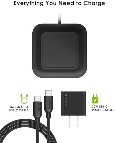 Mophie Universal Wireless Charge Pad – 15 W Fast Charging Solution for Qi-Enabled Devices, Ideal for i Phone, Google Pixel & Samsung Galaxy – Sleek Desktop and Nightstand Essential with Non-Slip Design and LED Status Indicator for Effortless Power Management