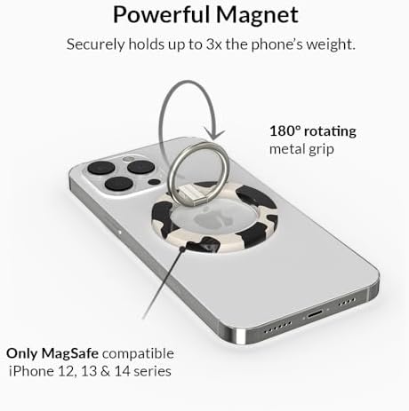 Transform Your i Phone 16, 15, 14, 13, 12 with VELVET CAVIAR’s Amethyst Purple Leopard Mag Safe-Compatible Grip – Stylish Magnetic Ring Holder & Adjustable Stand for Effortless Hands-Free Viewing, Secure Texting, and Enhanced Usability – Elevate Your Mobile Experience with Durable, Lightweight, and Customizable Accessory
