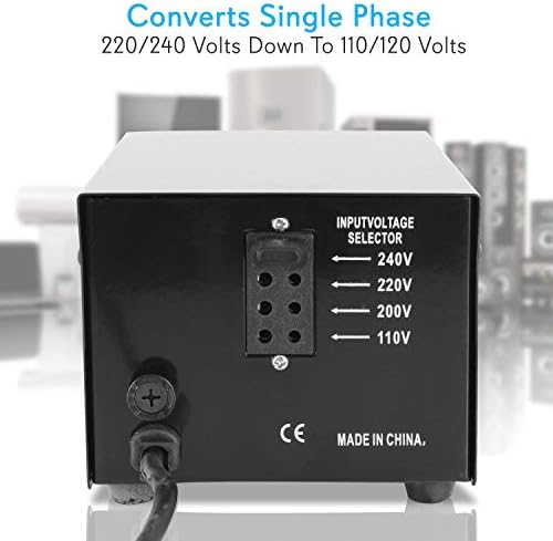 Pyle 500 W Universal Voltage Converter with USB Port – Essential Travel Adapter for Global Voltage Compatibility, Step-Up & Step-Down Functionality, Enhanced Safety Features, and Rapid Device Charging for Seamless International Connectivity