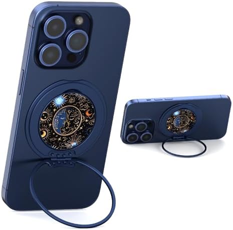 typecase Folding Phone Stand: Foldable Smartphone Holder for Desk – Ultra Thin Adjustable Kickstand – Magnetic Phone Grip Home Desk Accessories Compatible with Phone Tablets – Enhanced Compatibility and Speed