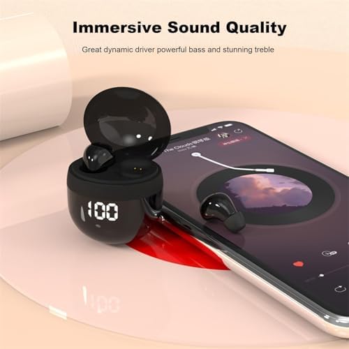 Ultra-Discreet Mini Invisible Bluetooth Earbuds for Professionals | Tiny Wireless Headphones with Seamless Connectivity and Superior Sound Quality | Ideal for Work, Meetings, and On-the-Go Listening | Lightweight, Comfortable Design for All-Day Use | Hidden Earbuds for Clear Calls and Music Without Drawing Attention
