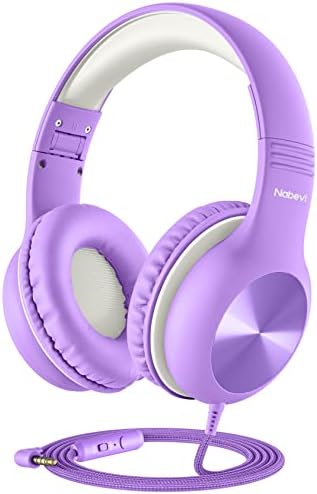 Premium Kids Over-Ear Headphones with Built-In Microphone – Safe Volume Control, Lightweight Dark Green Design for Online Learning & Travel, HD Sound Quality, Collaborative Audio Sharing Feature for Enhanced Learning Experiences