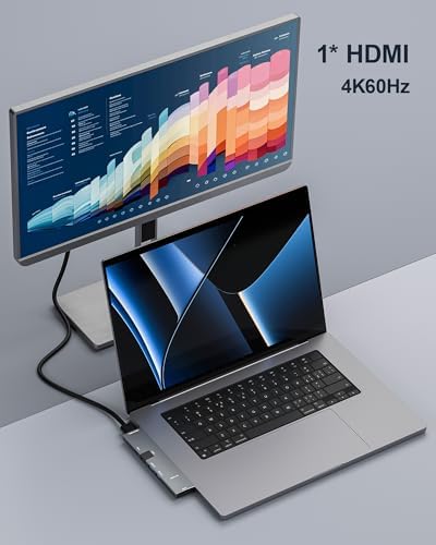Maximize Your Mac Book’s Potential with the NXPGKEA 8-in-2 USB C Hub – Dual 4 K HDMI Outputs for Stunning Displays, High-Speed USB-A Ports for Effortless Data Transfers, and Micro SD/SD Card Readers for Instant File Access – Ideal for Mac Book Pro, Air M1/M2/M3, Dell XPS, Lenovo Think Pad, and HP Laptops – Compact, Durable Hub for Professionals on the Move