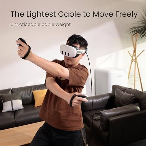 Unleash Your VR Potential with the KIWI Design 16 FT Link Cable for Oculus Quest 3 – High-Speed USB 3.0, 5 Gbps Data Transfer, Durable Build for Seamless Gameplay and Ultimate Freedom of Movement