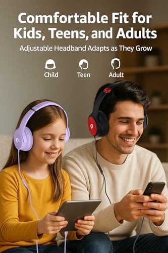 Elevate Your Audio Journey with Adoope’s USB C Over-Ear Headphones – Hi-Fi Stereo Sound & Noise Isolation for Ultimate Comfort – Compatible with i Phone 15/16, Samsung Galaxy S24/S23, and All Type-C Devices in Vibrant Purple – Experience Unmatched Sound Quality and Fashionable Design for Music Lovers