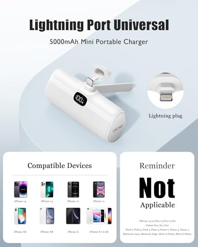 Ultra-Compact 5000 m Ah Mini Power Bank – 20 W Fast Charging Portable Charger for i Phone & Android – Lightweight Travel Essential with PD Compatibility & Smart Protection – Perfect for Short Trips, Camping, and Everyday Use