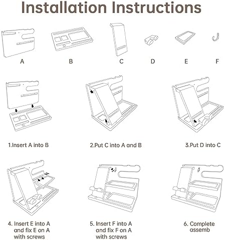 Nightstand Organizer with Phone Docking Station and Desk Organizer – Brown Wooden Gift for Men and Dad – Enhanced Compatibility and Speed