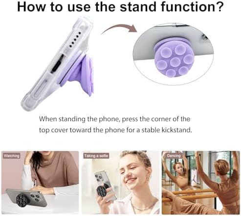 AUROX Chic Pink Magnetic Phone Grip – Premium Silicone Mag Safe Holder for i Phone 12-16 Series, Collapsible Design for Effortless Selfies & Videos, Enhanced Portability & Stability for Everyday Use, Ideal for Hands-Free Photography