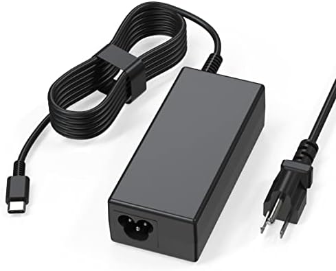Universal 65 W USB-C Laptop Charger – Fast Charging Compatible with HP, Lenovo, Dell, Asus, Acer, Samsung, and Google Chromebooks – Enhanced Power Supply for All USB Type-C Devices – Optimal Charging Speed with Wide Voltage Range