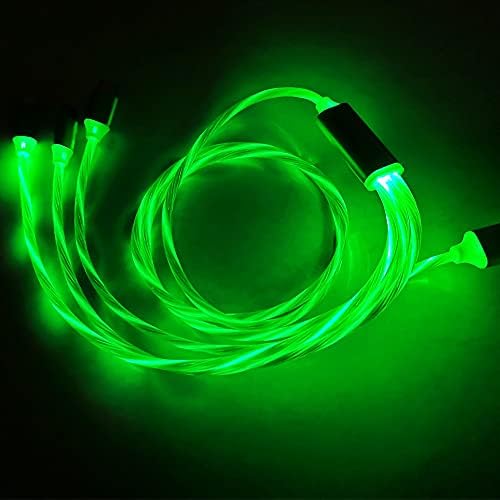 IHAO 60 W USB Type C to Type C Fast Charging Cable with LED Current Indicator – High-Speed Data Transfer for Android & i OS Devices – 39 Inch Universal Charger in Vibrant Green – Durable, Efficient Power Delivery for Modern Tech