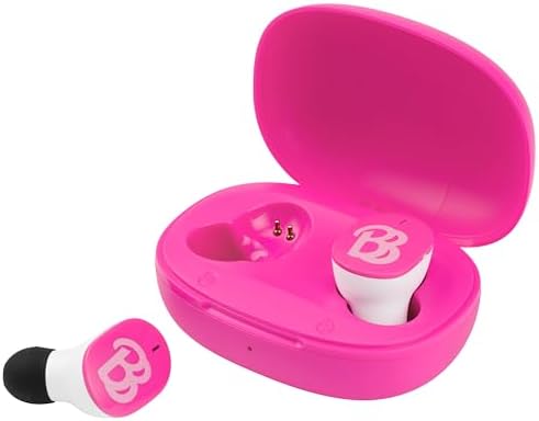 Barbie-Inspired Bluetooth Earbuds for Kids – Ultra-Lightweight Wireless Earbuds with Built-In Microphone & Portable Charging Case | Perfect for School, Travel & Everyday Use – Superior Sound Performance & Universal Device Compatibility