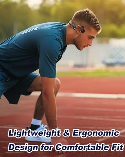 Revolutionary Waterproof Bone Conduction Bluetooth Earbuds – Open-Ear Design Perfect for Active Lifestyles with Youth Whisper Technology and Integrated Microphone for Superior Sound Clarity and Effortless Hands-Free Calls