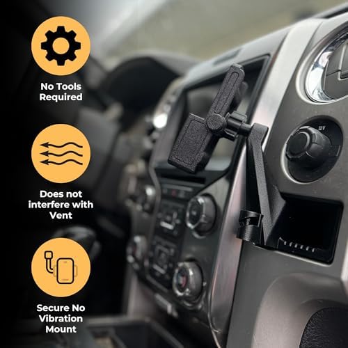 Phone Holder for Ford F-150 2009-2014, Lincoln Mark LT 2010-1014 – Custom Fit in Dash Pocket Phone Mount – Enhanced Compatibility and Speed