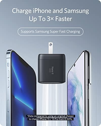 Anker Nano 65 W USB C Charger – Ultra-Compact Ga N II PPS Fast Charging Adapter for Mac Book Pro, i Phone 15, Galaxy, and More – Optimal Portability with Foldable Design and Enhanced Device Compatibility