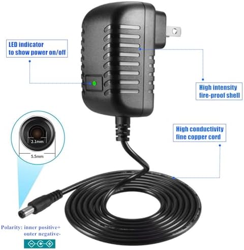 Guan Ting Universal 12 V 2 A Power Supply Adapter – High-Efficiency AC to DC Charger with 8 Interchangeable Tips for Maximum Flexibility – Compact 24 W Converter for Rapid Charging and Enhanced Device Compatibility