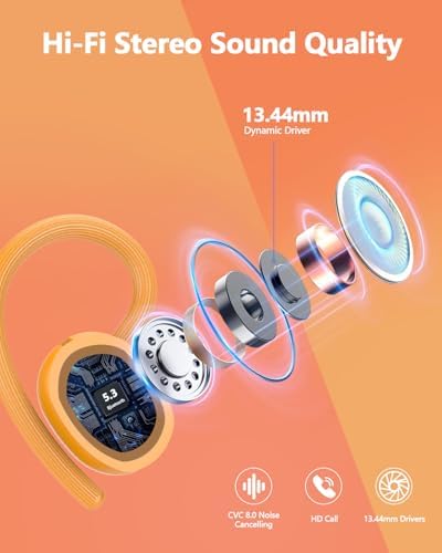 Transform Your Audio Experience with Cutting-Edge Bluetooth 5.4 Wireless Earbuds – Hi-Fi Stereo Sound with Advanced ENC Noise Cancellation – IP7 Waterproof for Ultimate Durability – 68-Hour Battery Life with Dual LED Display for Real-Time Monitoring – Perfect for Active Lifestyles and Everyday Connectivity