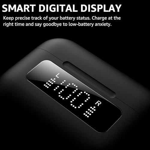 TOZO Elite Hybrid Active Noise Cancelling Wireless Earbuds – Cutting-Edge 6-Microphone AI Technology for Enhanced Call Clarity, 55-Hour Extended Battery Life, Customizable 32 EQ Settings via App, Bluetooth 5.3 for Fast Connectivity, IPX8 Waterproof for All-Weather Use, Ergonomically Designed for Comfort and Secure Fit