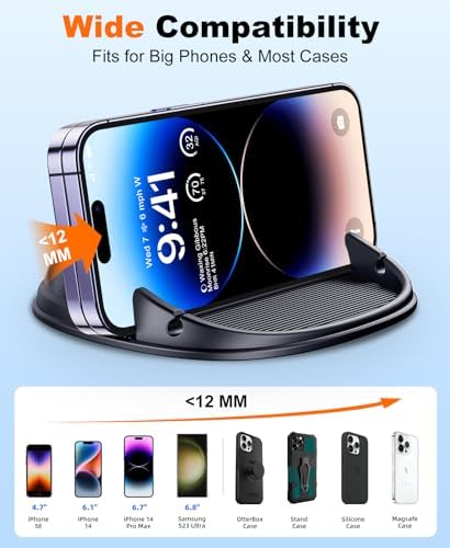 Beeasy Anti-Slip Dashboard Phone Mount – Versatile Hands-Free Holder for i Phone, Samsung & Android Devices – Enhanced Stability for Safe GPS Navigation – Compact Design for All Vehicle Dashboards – Ideal Driving Accessory for Ultimate Convenience