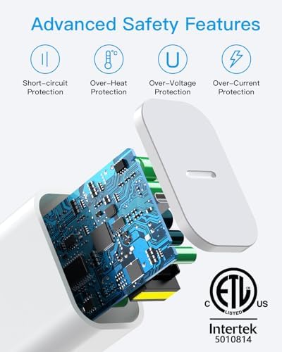 20 W Fast Charging 4-Pack i Phone Charger with USB-C to Lightning Cables – Compatible with i Phone 14/13/12/11 – Sleek Purple Design for Enhanced Efficiency and Portability