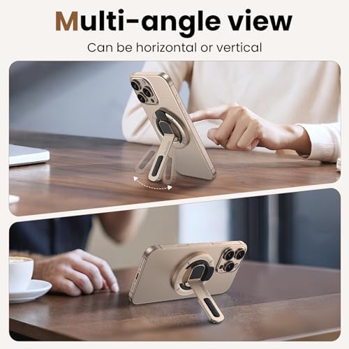 Revolutionary Two-Sided Magnetic Phone Grip Holder: Ultimate Mag Safe-Compatible Kickstand for i Phone 16 Pro Max, 15, 14, 13, and 12 – Unmatched Grip, Versatile Attachment, and Effortless Hands-Free Viewing Experience