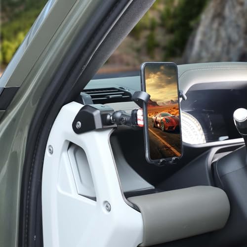 Phone Holder Compatible with Land Rover Defender 90 110 130 2020-2023, 360° Adjustable Dash Left Side Phone Mount Holder for All Smartphones (Style B) – Enhanced Compatibility and Speed