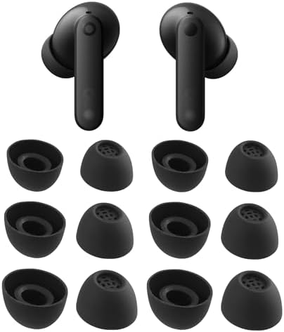 Transform Your Audio Journey: Superior Silicone Replacement Ear Tips for Nothing CMF Buds Series – 6 Pairs (S/M/L, Black) for Exceptional Comfort and Sound Isolation Achieve the pinnacle of audio enjoyment with our Superior Silicone Replacement Ear Tips, expertly designed for Nothing CMF Buds, including CMF Buds Pro, Pro 2, 2 Plus, and 2 a models. Tailored in three sizes—Small, Medium, and Large—these ear tips promise a secure, noise-canceling fit that enhances your listening experience. Crafted from premium silicone, they boast remarkable resilience while significantly decreasing ear fatigue, making them ideal for prolonged usage. Immerse yourself in pristine sound quality and elevated sound isolation with each session. The hassle-free cleaning process ensures your ear tips stay fresh, promoting hygiene effortlessly. Elevate your sound system and unlock the full potential of your wireless earbuds with our meticulously designed silicone ear tips—the essential upgrade for passionate audio enthusiasts.