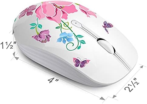 Ultra-Quiet Wireless Mouse with Nano Receiver – Perfect for PC, Laptop & Mac Book | Portable Optical Mice for Effortless Navigation | Ergonomic Design for Comfort & Productivity | Ideal for Mobile Professionals & Students