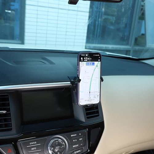 Revolutionary Adjustable Car Phone Holder Mount for Nissan Pathfinder (2013-2018) – Premium Dashboard Stand for Effortless Hands-Free Navigation, Designed for Optimal Center Console Placement, Durable Build for All Smartphone Sizes – Maximize Safety and Convenience on Every Journey