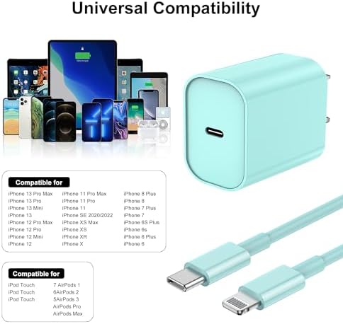 Ultra-Fast 3 FT USB-C to Lightning Charger Cable for i Phone 14, 13, 12, Pro Max & More – Certified High-Speed Charging, Enhanced Durability, and Universal Compatibility for Efficient Power Delivery – Perfect for Home, Office, and Travel Use