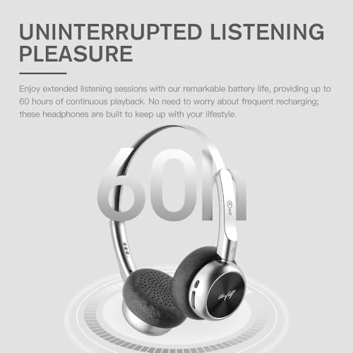 Nostalgic Retro Wireless Bluetooth Headphones – 60-Hour Battery Life, Lightweight Comfort, Built-in Microphone, Dual Device Pairing & Custom Sound App for an Immersive 80 s & 90 s Audio Adventure – Ideal for Active Music Enthusiasts and Daily Listening
