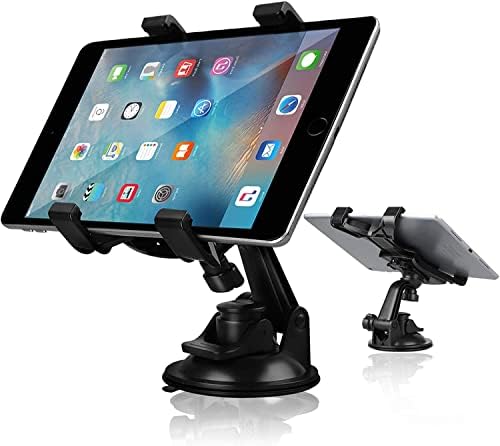 Linkstyle 360-Degree Rotation Car Tablet Holder – Universal Suction Cup Mount for 7-10.5 Inch Tablets – Perfect for Navigation, Entertainment, and Hands-Free Driving – Secure and Adjustable Dashboard Accessory for Ultimate Convenience