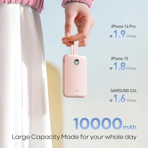 i WALK 10000 m Ah Magnetic Power Bank – 30 W High-Speed Wireless Charger with USB-C Cable, Qi2 Certified 15 W Battery Pack, LED Display for i Phone 16/16 Pro/15/14/13/12 Series & Samsung Galaxy – Ultimate Portability and Efficiency on the Go