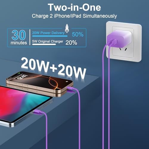 20 W Dual-Port USB-C Fast Charger with 6.6 FT Cable – Ultimate Power Solution for i Phone 15/16 Pro Max & Android Devices – Efficient Travel Companion Designed for rapid charging, this 20 W Dual-Port USB-C Charger ensures your i Phone 15/16 Pro Max and Android devices stay powered up with maximum efficiency. Featuring a generous 6.6 FT USB-C to C cable, this charger eliminates the inconvenience of short cords while allowing you to multitask with ease. Its dual-port design offers the ability to charge two devices simultaneously, making it ideal for busy professionals and frequent travelers. Enjoy broad compatibility across multiple Apple and Android devices, ensuring versatility for all your charging needs. The compact and lightweight structure of this charger enhances portability, making it an essential accessory for your on-the-go lifestyle. Built with high-quality materials, this charger prioritizes durability and safety, giving you peace of mind while delivering fast charging performance. Elevate your charging routine and stay connected wherever life takes you with this indispensable charging solution.
