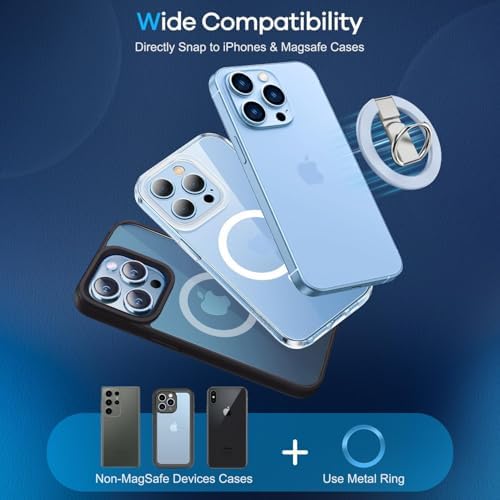 Innovative Purple Foldable Magnetic Finger Loop Kickstand – Ultra-Durable Non-Slip Ring Holder for Smartphones with 360-Degree Rotation, Ergonomic Comfort, and Universal Compatibility for i Phones and More