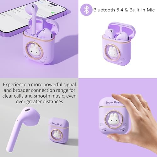 Black Panda Wireless Earbuds – Stylish Bluetooth 5.4 Sports Headphones with IPX4 Waterproof Technology, Perfect for Active Lifestyles, Travel, and School – Ideal for All Ages with Built-in Mic for Hands-Free Calls and Comfort Fit