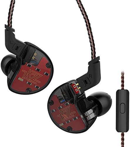 Kinboofi KZ ZS10 Hybrid In-Ear Monitor Earbuds – 4 Balanced Armature & 1 Dynamic Driver for Superior Sound Quality, Detachable 2-Pin Cable, Noise Cancelling Features, Ergonomic Design for MP3 & Android Devices, Built-In Mic for Crystal Clear Calls – Ultimate Audio Experience
