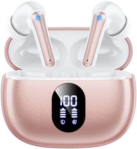 Elevate Your Audio Experience with ZZU 2025 Wireless Earbuds – Superior Big Bass Sound, Ultra-Lightweight Bluetooth Design, Extended 48-Hour Battery Life, IPX7 Waterproof for Active Lifestyles, AI-Enhanced Hands-Free Calling, Seamless Compatibility with i Phone & Android Devices for Music Lovers and Professionals