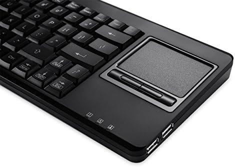 Transform Your Workspace with the Perixx PERIBOARD-515 H Wired USB Keyboard Featuring Integrated Touchpad and Dual USB Hubs – Compact Efficiency for Seamless Navigation and Enhanced Productivity in Home and Office Settings